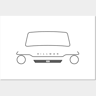 Hillman Super Imp Mark II outline graphic (black) Posters and Art